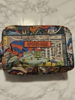 Spider-Man Comic Print Zip Toiletry Bag